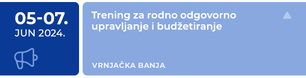 Trening za rodno odgovorno upravljanje i budžetiranje