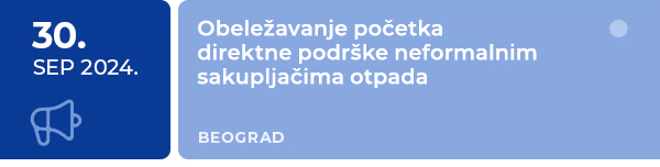 Obeležavanje početka direktne podrške neformalnim sakupljačima otpada