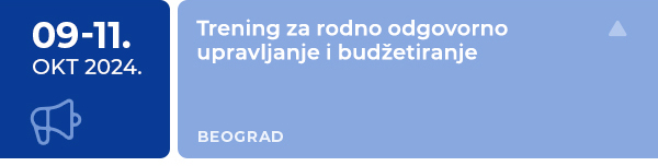 Trening za rodno odgovorno upravljanje i budžetiranje